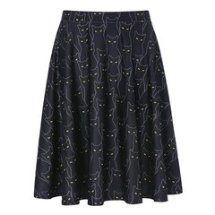 Skirts for Women – Midi Skirt Skater Skirt Knee Length High Waist Fun Prints …