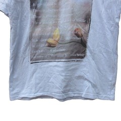 ABAHOUSE Ecru U-Neck T-Shirt Men’s Short Sleeve Blue Gray Print