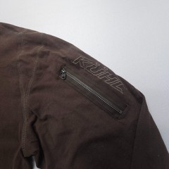 Kuhl Kommando Crew Long Sleeve Shirt Mens Large Brown Organic Cotton Zip Pocket
