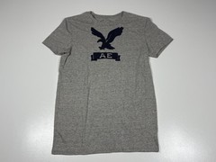 American Eagle t shirt mens Small gray athletic fit soft casual Eagle Logo