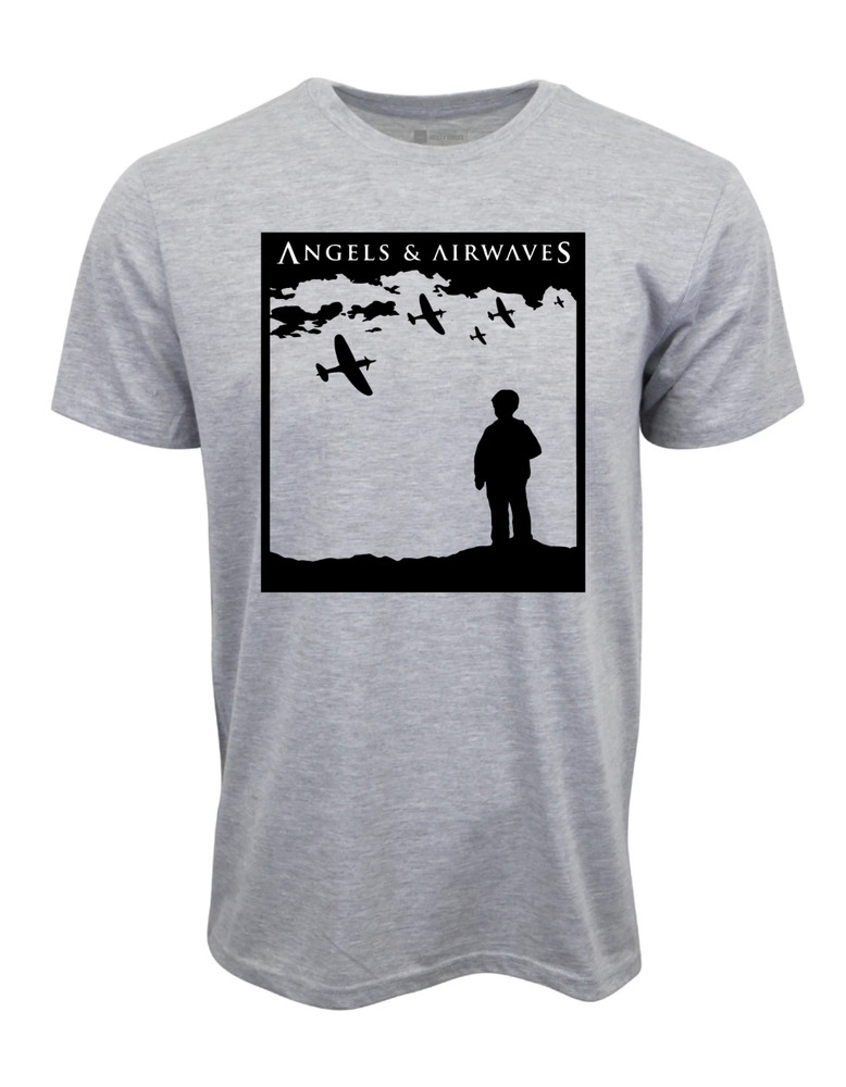 ANGELS AND AIRWAVES GRAY Cotton T Shirt Full Size S-5XL