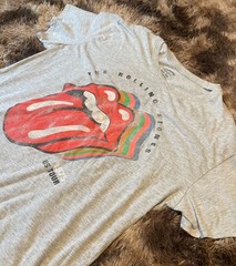 The Rolling Stones 1975 US Tour T-Shirt Gray, woman’s xxxL or men’s L
