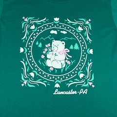Vintage Lancaster Pennsylvania Shirt Adult Small Green Single Stitch Mens 90s