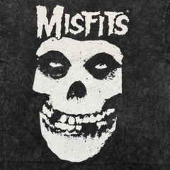 Misfits The Fiend Skull Punk Rock Band Mineral Wash T-Shirt Size Large