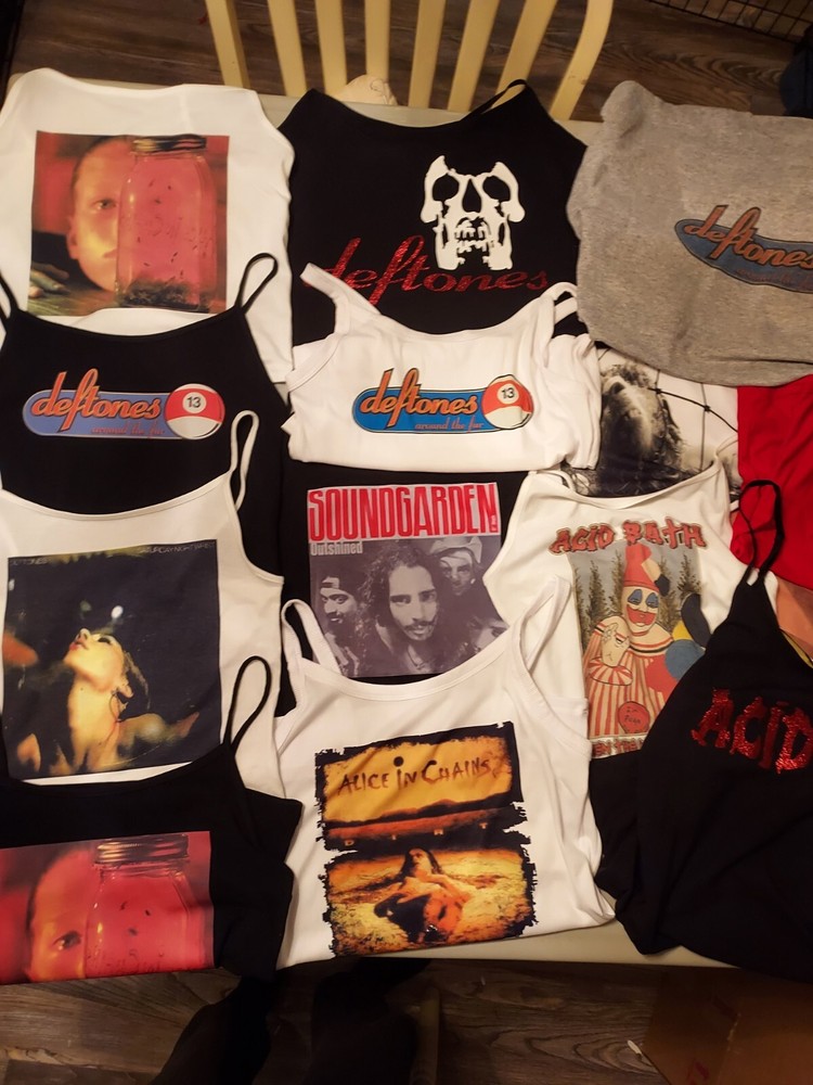Custom band shirt custom crop top Deftones Shirt custom tank top any size xs-2xl