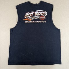Harley Davidson Tank Top Men’s XL Navy Blue Biker Hot Rod