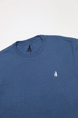 Johnnie-O Mens Graphic Tee JO Flag XX Wake Blue Size Small American Flag Cotton
