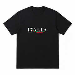 Mens Italia Flag T Shirt Italian Colors Graphic Soccer Fan Casual Tee Top