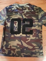 True Religion Oversized mesh t-shirt camo print crew neck collar Size Small BNWT