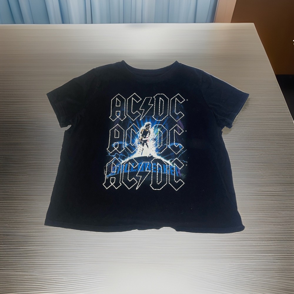 AC/DC Ballbreaker Tour Shirt 1X Heavy Metal Band Graphic Tee Lightning Women HTF