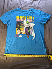 Dragon Ball Z Piccolo Men’s L Blue Graphic Tee Short Sleeve Crew Neck Cotton