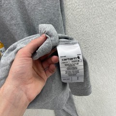 Carhartt Shirt Mens Medium Gray K231 Long Sleeve Logo Workwear Outdoor Classic