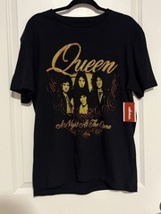 NWT Wrangler Men Black Short Sleeve Queen Graphic Band Tee Night at the Opera L