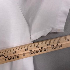 Cuts T-Shirt Mens Medium White Curved Hem PYCA Pro Minimalist Athleisure