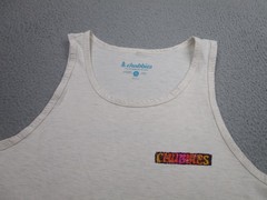 Chubbies Tank Top Shirt Mens Medium White Heather Neon Windsurf Graphic Retro