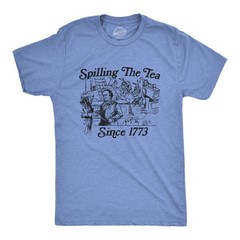 Mens Spilling The Tea Since 1773 T Shirt Funny US History Boston Tee Party