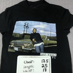 Ice Cube Shirt Mens Small Rap Hip Hop Car Graphic Tee T-Shirt Classic Music Band