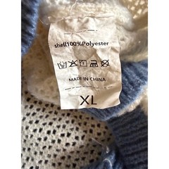 Vintage Style Mesh Knit 09 Jersey Top White Blue Short Sleeve XL Streetwear
