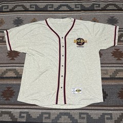 Vintage Hard Rock Cafe Shanghai Baseball Jersey Mens Large Gray A5