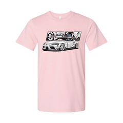 Toyota GR Supra A90 Unisex Graphic T Shirt With Detailed Car Artwork And Wheel D