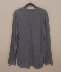 Adidas Long Sleeve Men’s Graphic T Shirt, Size Medium, Gray And White