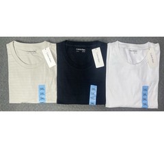 Calvin Klein Men’s Dress Tee in Beige, Black or White Pick Your Size S-3XL NWT