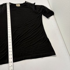 ORTTU Leonardo Top Mens Size M Black Jersey Short Lace Sleeves Sexy Fitted