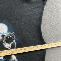 Vintage Harley Davidson Tank Top Mens 2XL Black Wolf Bear Sleeveless Cropped 90s