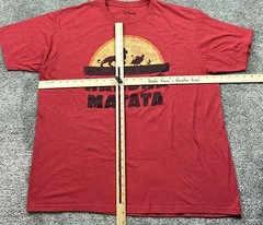 Disney Lion King Shirt Mens 2XL Red Hakuna Matata Graphic Tee Movie Silhouette