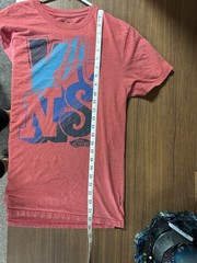 Vans Off The Wall Mens Red TShirt Shirt Small – Flaw W/ Ripped Seam As Pictured