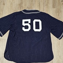 G-Unit Clothing Company Men’s Navy Pinstripe Wool Style Jersey Size L
