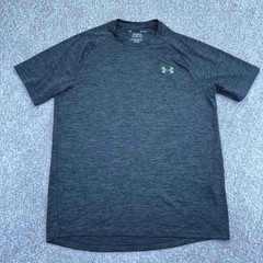 Under Armour The Tech Tee Shirt Mens Medium Green Short Sleeve Raglan 1326413