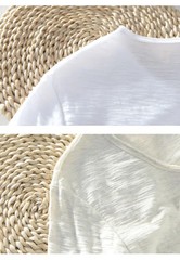 2026 New Mens T Shirt Pure Color V Collar Short Sleeved Tops Tees Men T-Shirt.