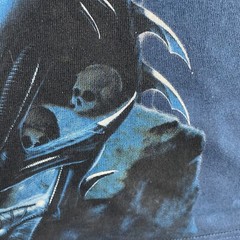 VTG The Mountain Dragon Shirt Mens Medium Tank Top Blue Skulls Fantasy NEW
