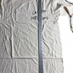 The Weeknd XO Nav Good Intentions Long Sleeve Shirt Cream Smiley Face Mens M