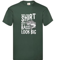 Fishing Bass Look Big Funny Humour Novelty T Shirt Various Colours And Sizes