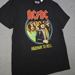 ACDC HIGHWAY TOO HELL Shirt Mens XL BLACK Concert TOUR CLASSIC ROCK Music NWT C