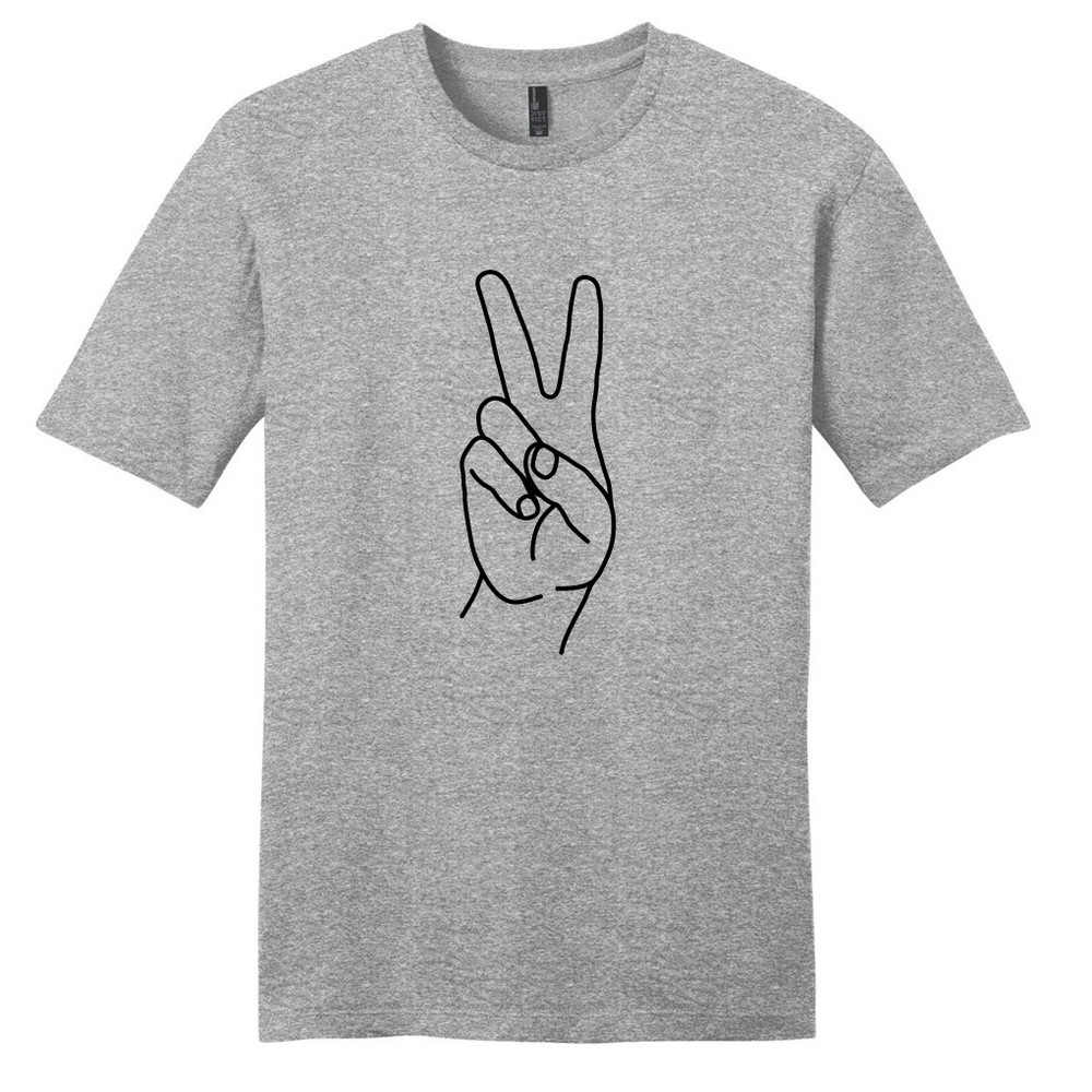 Peace Sign Hand T-Shirt – Unisex Peace Happiness Shirt