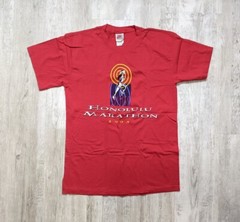 Vintage 1995 NIKE Honolulu Marathon Race Run Single Stitch T Shirt Large USA