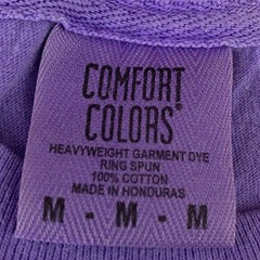 Comfort Colors Mens Medium Purple Heavyweight Long Sleeve Crew Neck T-Shirt New