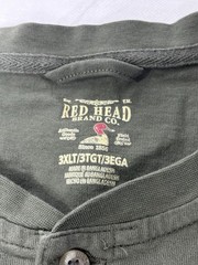REDHEAD Long Sleeve Henley Shirt Men’s 3XLT Olive Green
