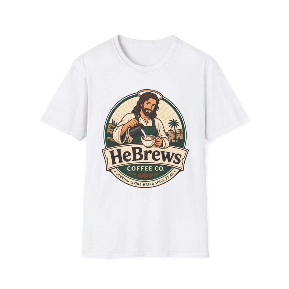 HeBrews Coffee Co. Unisex T-Shirt | Jesus Barista Parody Logo
