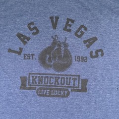 Las Vegas Shirt Men Small Knockout Live Lucky Boxing Glove Work Party Run Gym Fa