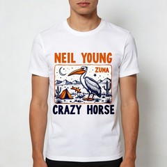 Vintage Neil Young Zuma Album Art Desert Camping T-Shirt for Men Women