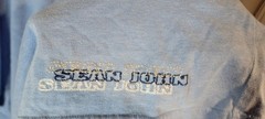 Y2K Sean John Polo Shirt Mens 2XL Blue Short Sleeve Embroidered Puff Daddy Hip
