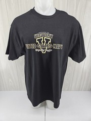 US Navy Men’s XL Black Graphic T-shirt Onward to Victory 7.62 Designs