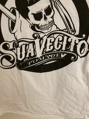 Suavecito Men’s White/Black Baseball Tee – Medium