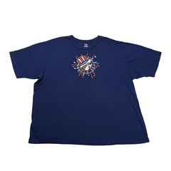 Buc-ees Shirt Mens 4X Blue Fireworks Land of the Free Home of the Brave