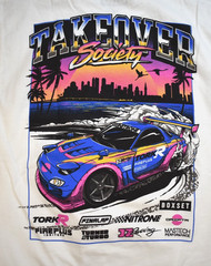 Box Set Mens Boxset Takeover Society Car Graphic White Shirt New S, M, L