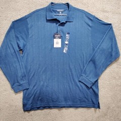 Architect Shirt Men’s 2XL Blue Polo Easy Care Stretch Pullover Casual Outdoor